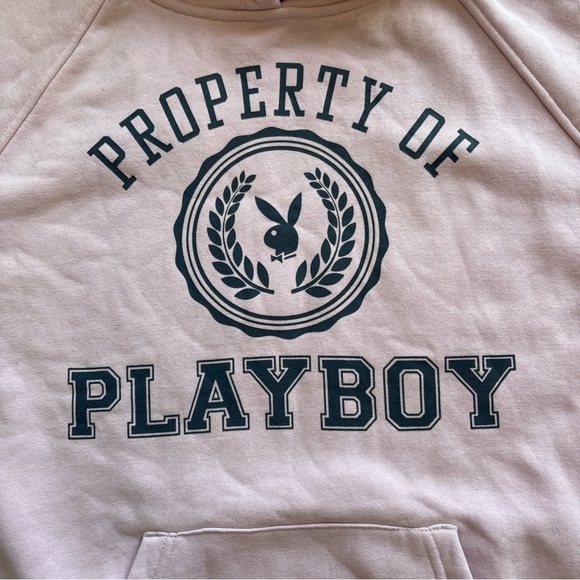 PLAYBOY by Pacsun Soft Pink Playboy Logo Hoodie - Picture 5 of 8